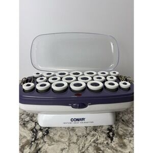 Conair Instant Heat Hair Setter 20 Velvet Flocked Hot Rollers W/ Clips